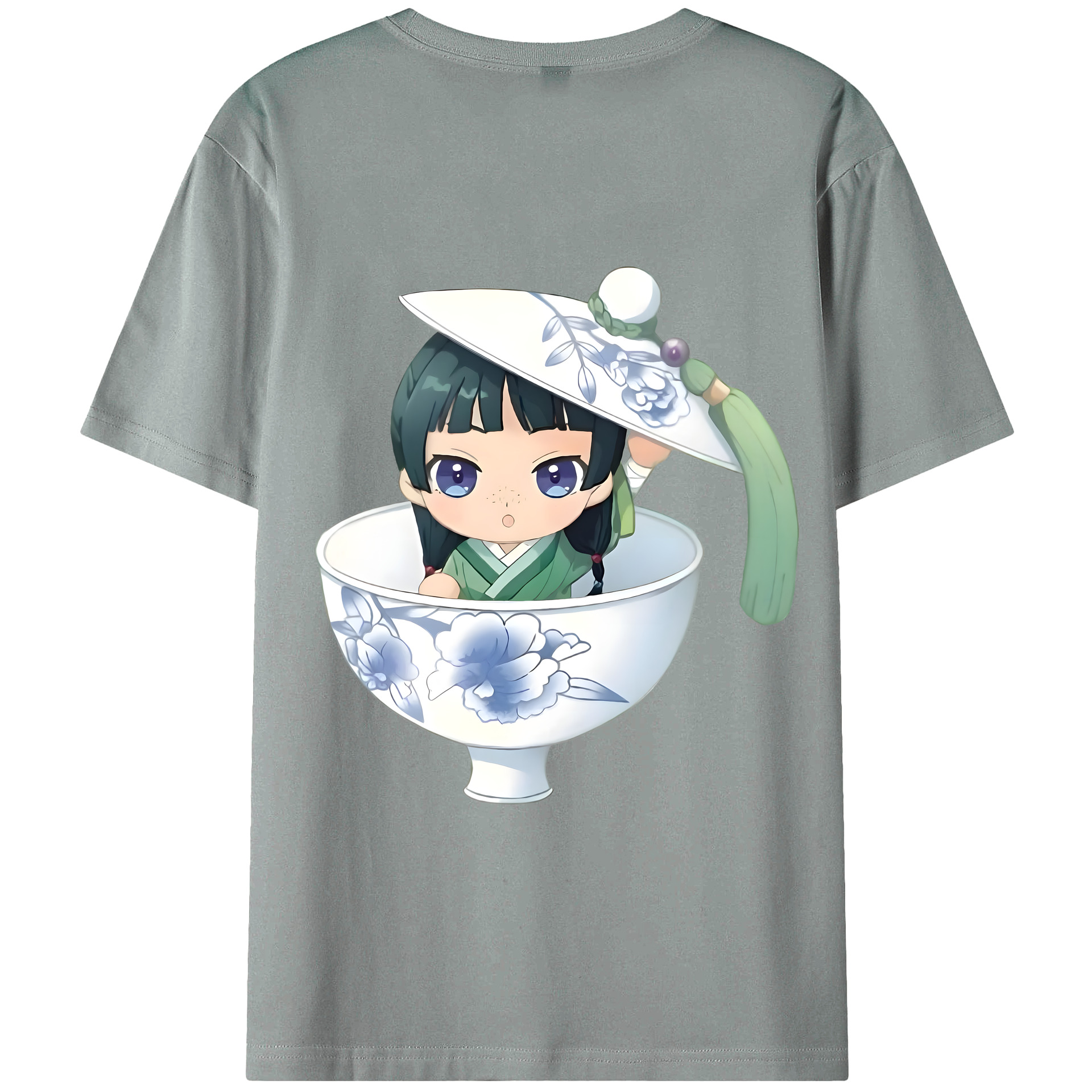 （画像用） 薬屋のひとりごと The Apothecary Diaries 綿100％ メンズ半袖Tシャツ（バックプリント） 通気性